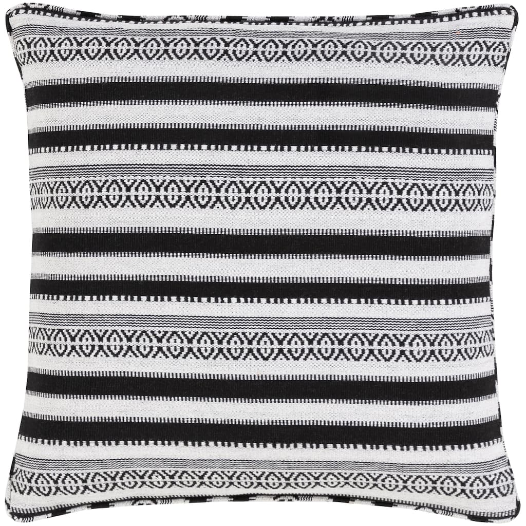 Artistic Weavers Madora Bohemian Striped Cotton Blend Throw Pillow