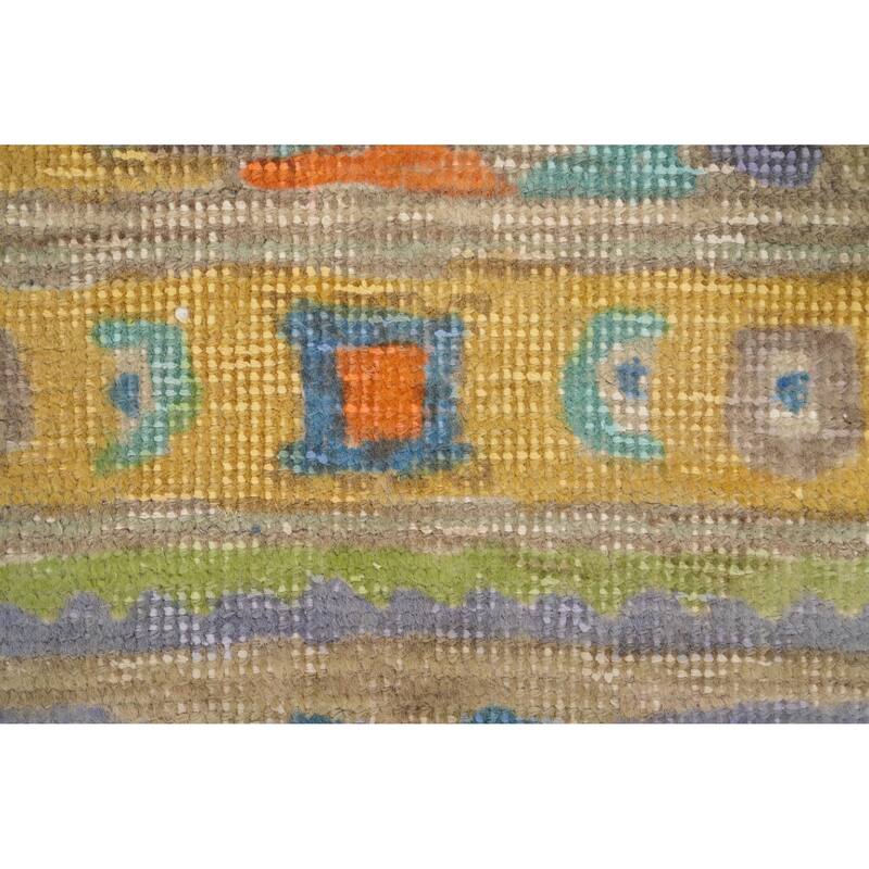 Hand Knotted Oriental 100% Wool Carpet Traditional Floral Brown Tabriz Area Rug - 13' 9'' X 9' 1''