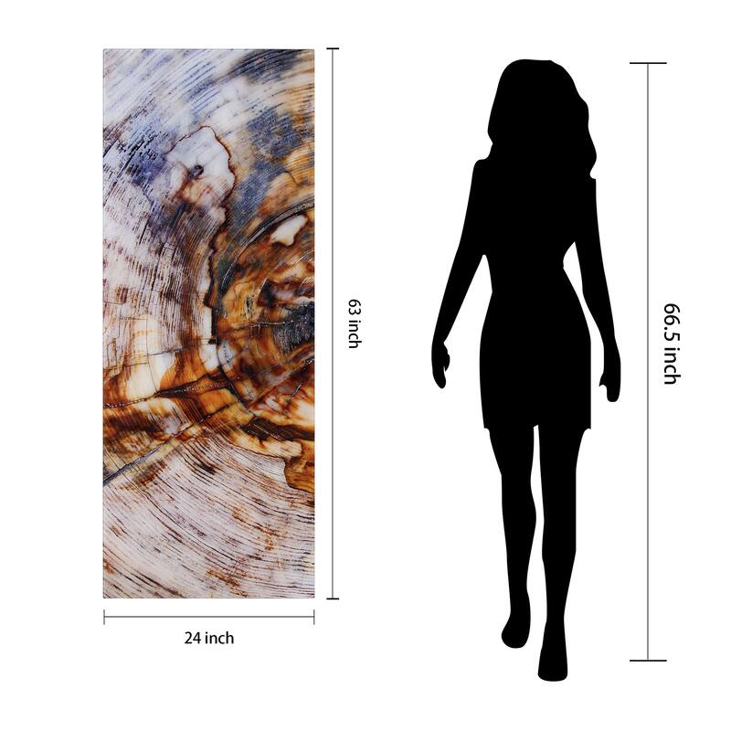 "Impact A" Frameless Free Floating Tempered Glass Panel Graphic Wall Art