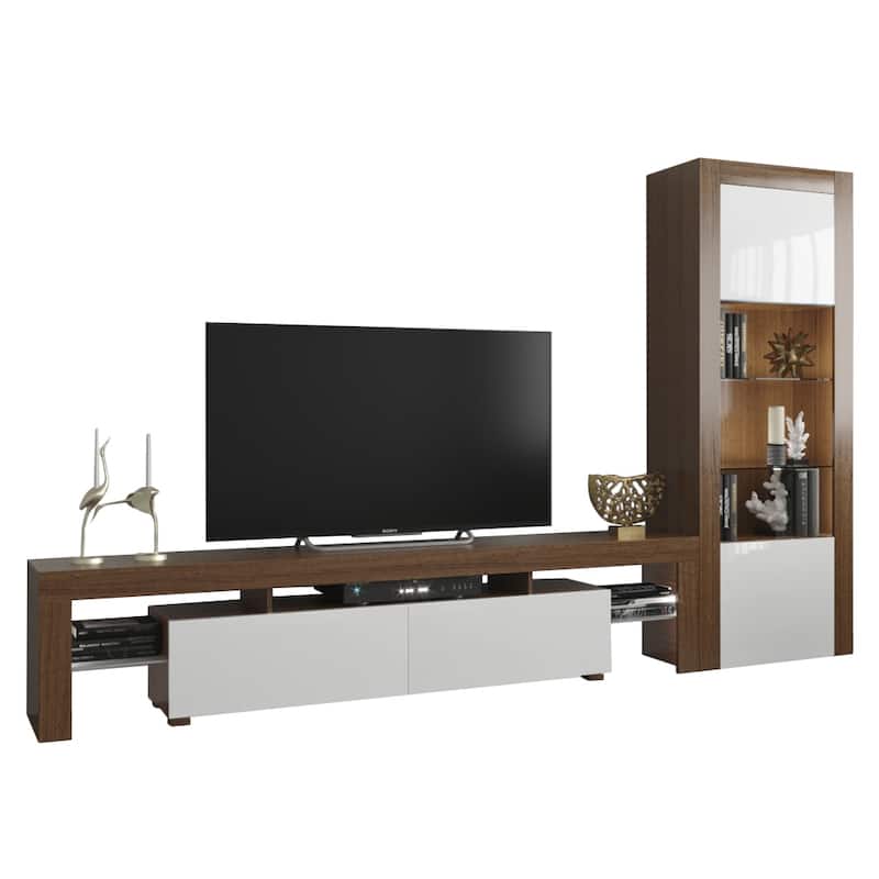 Strick & Bolton D'Olivier Modern TV Stand and Bookcase