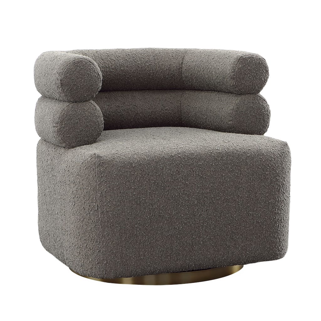 Jojo Boucle Upholstered Occasional Chair, Dark Grey