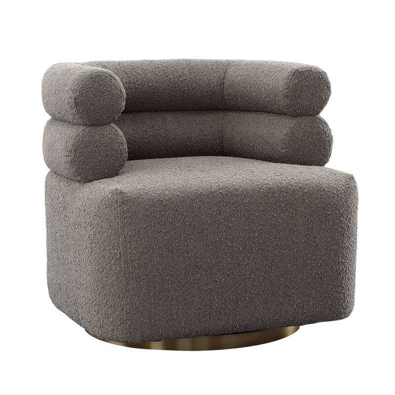 Jojo Boucle Upholstered Occasional Chair, Dark Grey