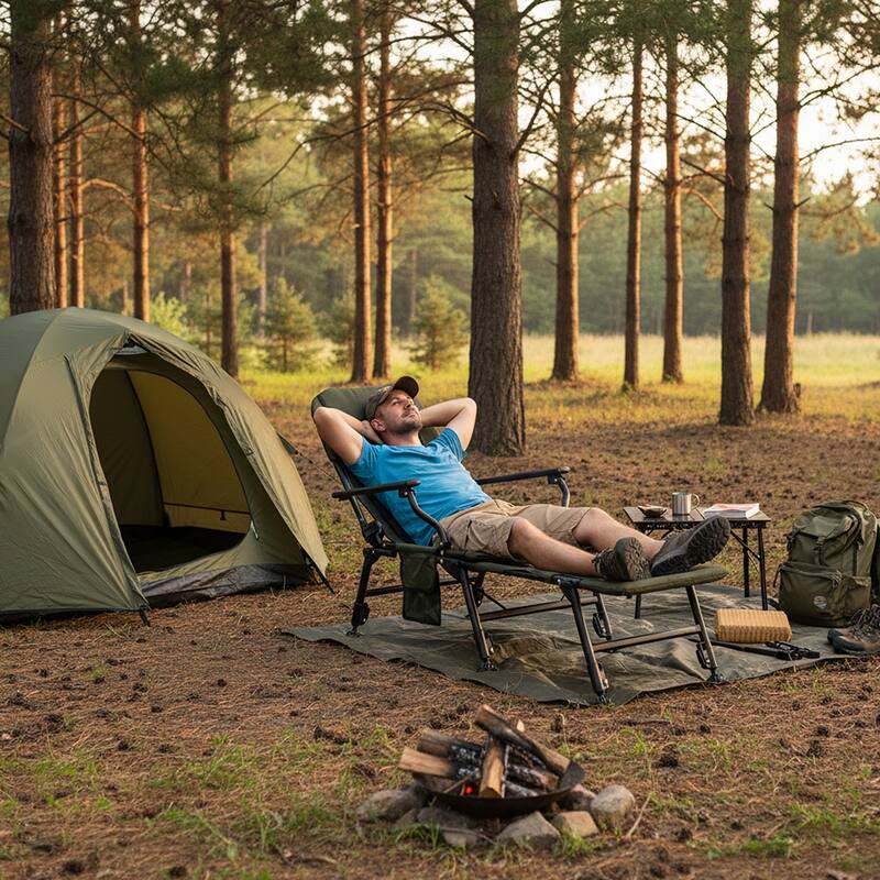 Gymax Oversized Foldable Fishing Chair for Adults Camping Chair w/