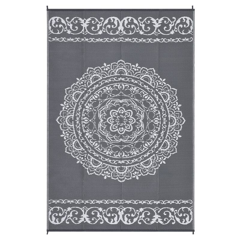 Outdoor Rug Reversible Patio Rug Plastic Straw Rug Waterproof Lightweight Rug