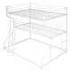 preview thumbnail 6 of 23, Industrial Concise Style Full XL over Twin XL over Queen Size Triple Bunk Bed,Metal Bed with Two Size Ladder on Each Side