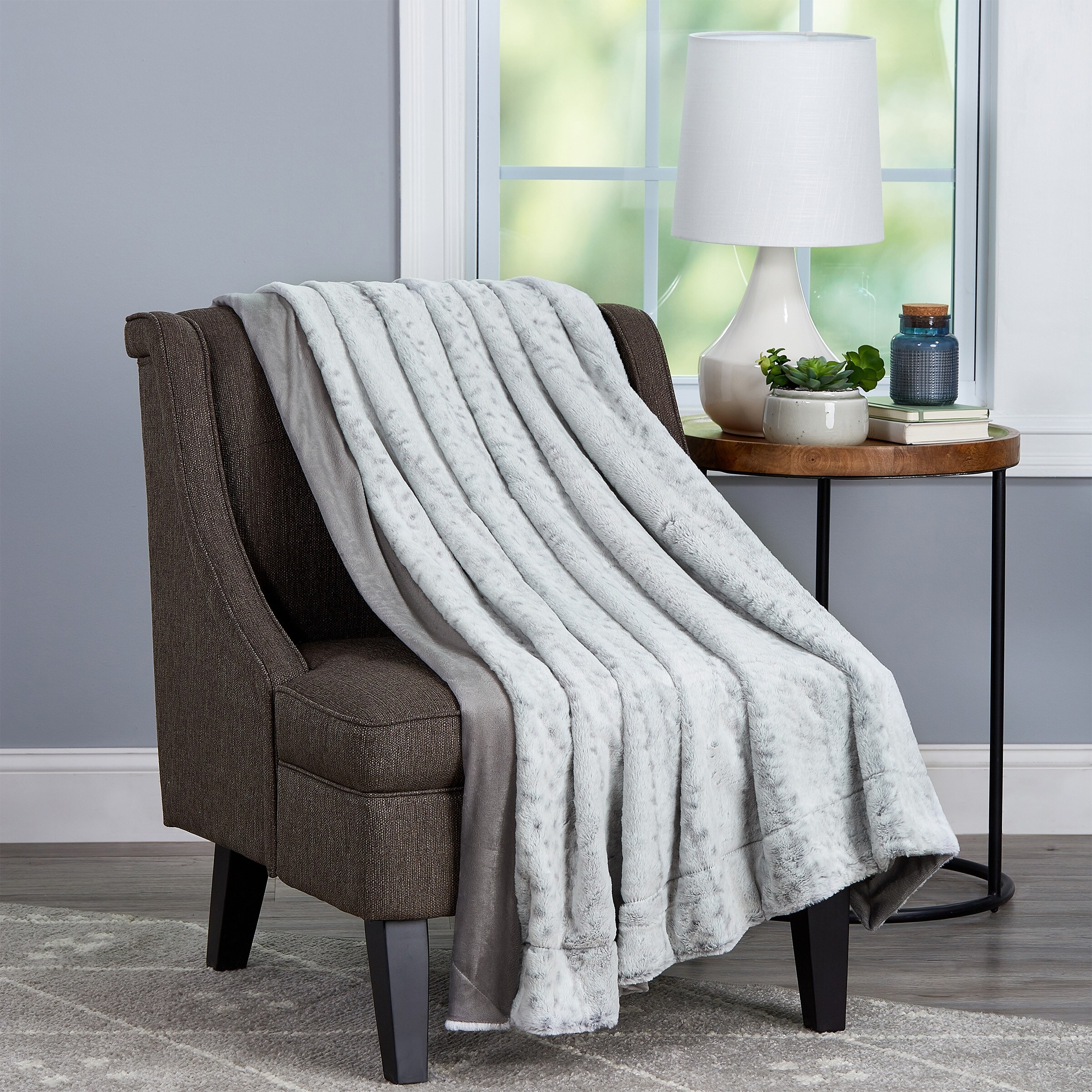 Aurora Home Bleached Finn Faux Fur Throw Blanket Bed Bath Beyond 10627063