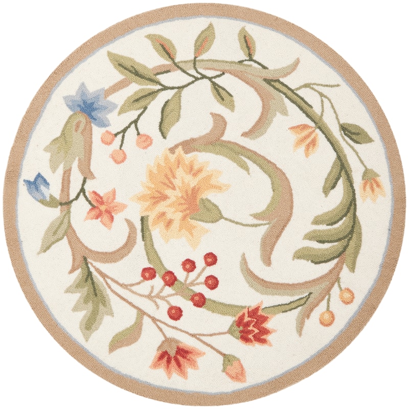 SAFAVIEH Handmade Chelsea Jacomine French Country Floral Scroll Wool