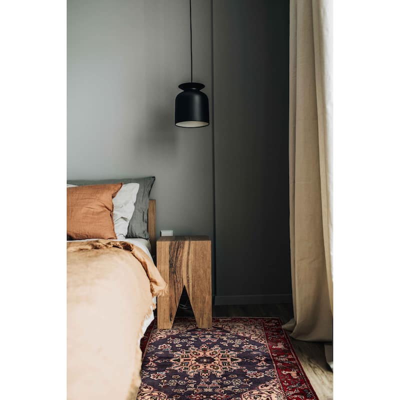 ECARPETGALLERY Hand-knotted Andelz Navy Wool Rug - 5'3 x 6'6