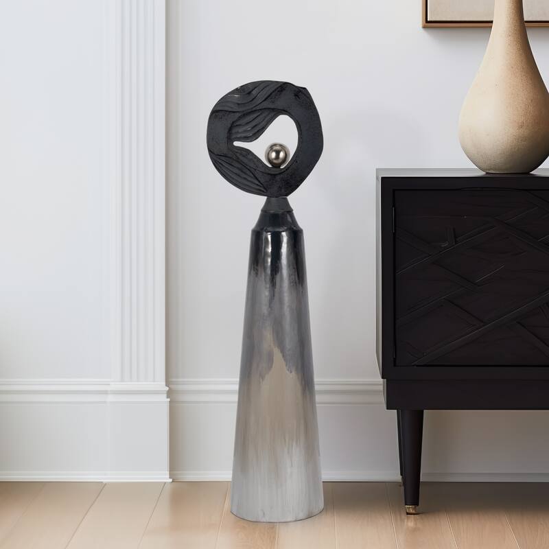 Sagebrook Home Modern Aluminum & Iron Decorative Vase - Sleek Contemporary Metal Accent