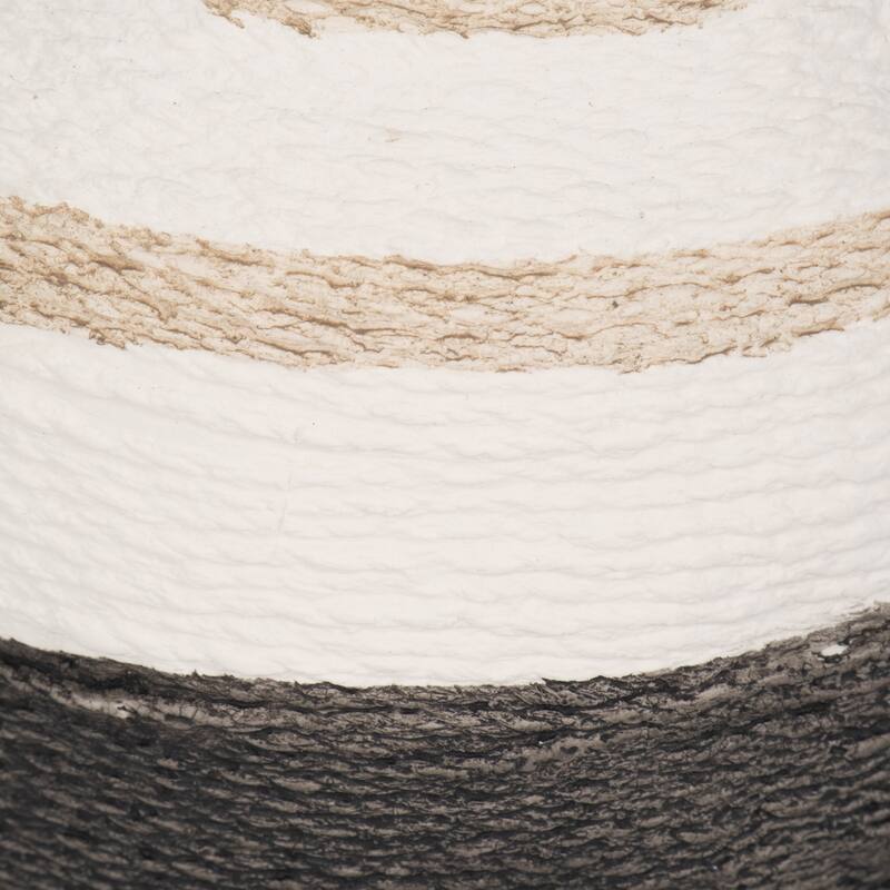 Sagebrook Home Striped Woven Textured Vase, Multi, Round