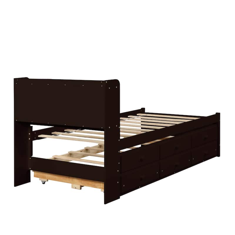 WW Twin Bed with Bookcase