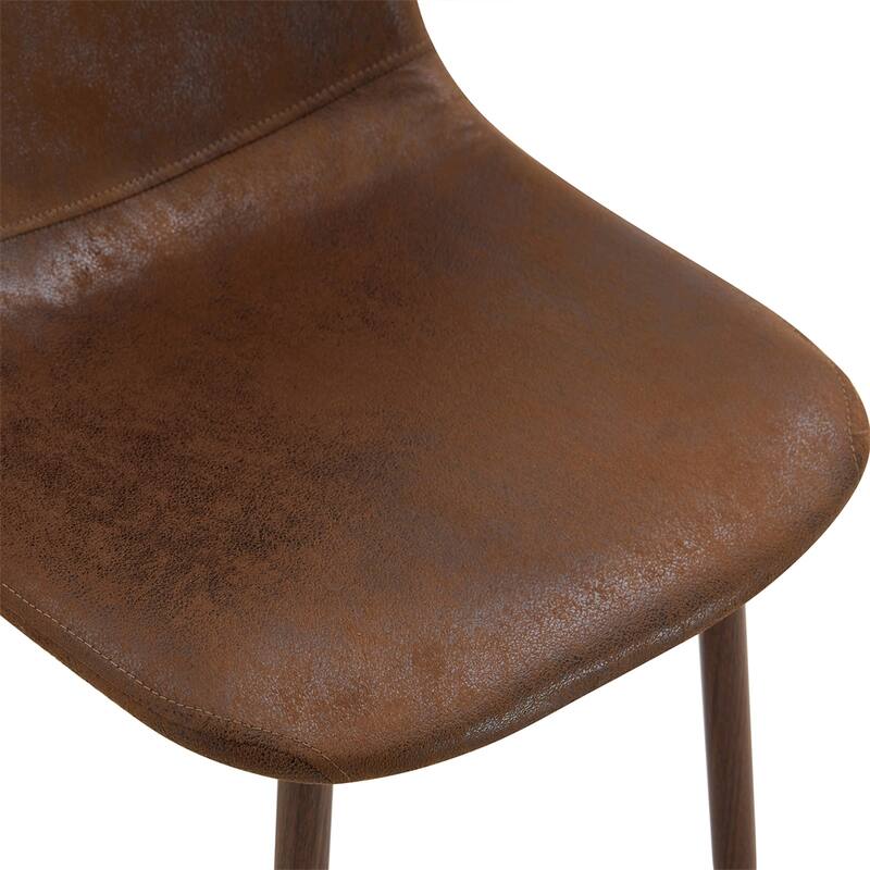 Dining Chairs,Suede Backrest and Metal Legs Combined Chairs,4 PCS