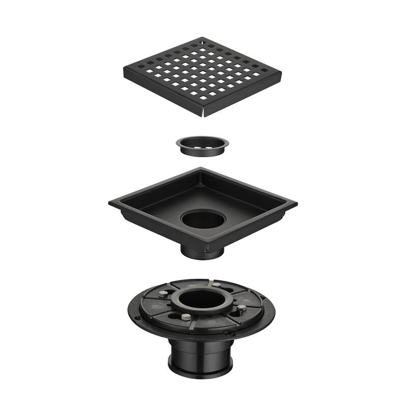 Topcraft 6-Inch Stainless Steel Square Floor Drain