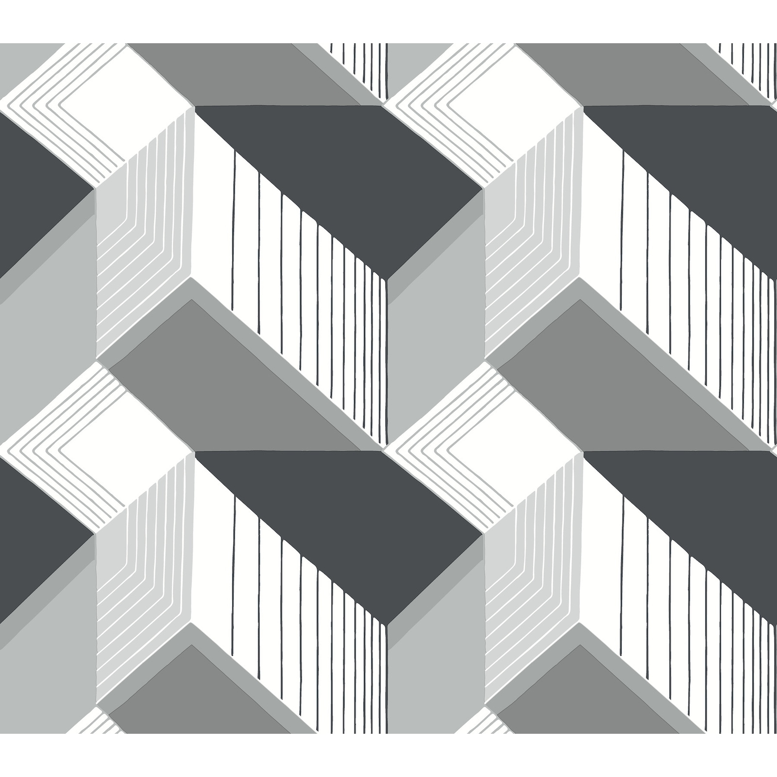 Inspired by Color Graphic Geo Black & White Wallpaper
