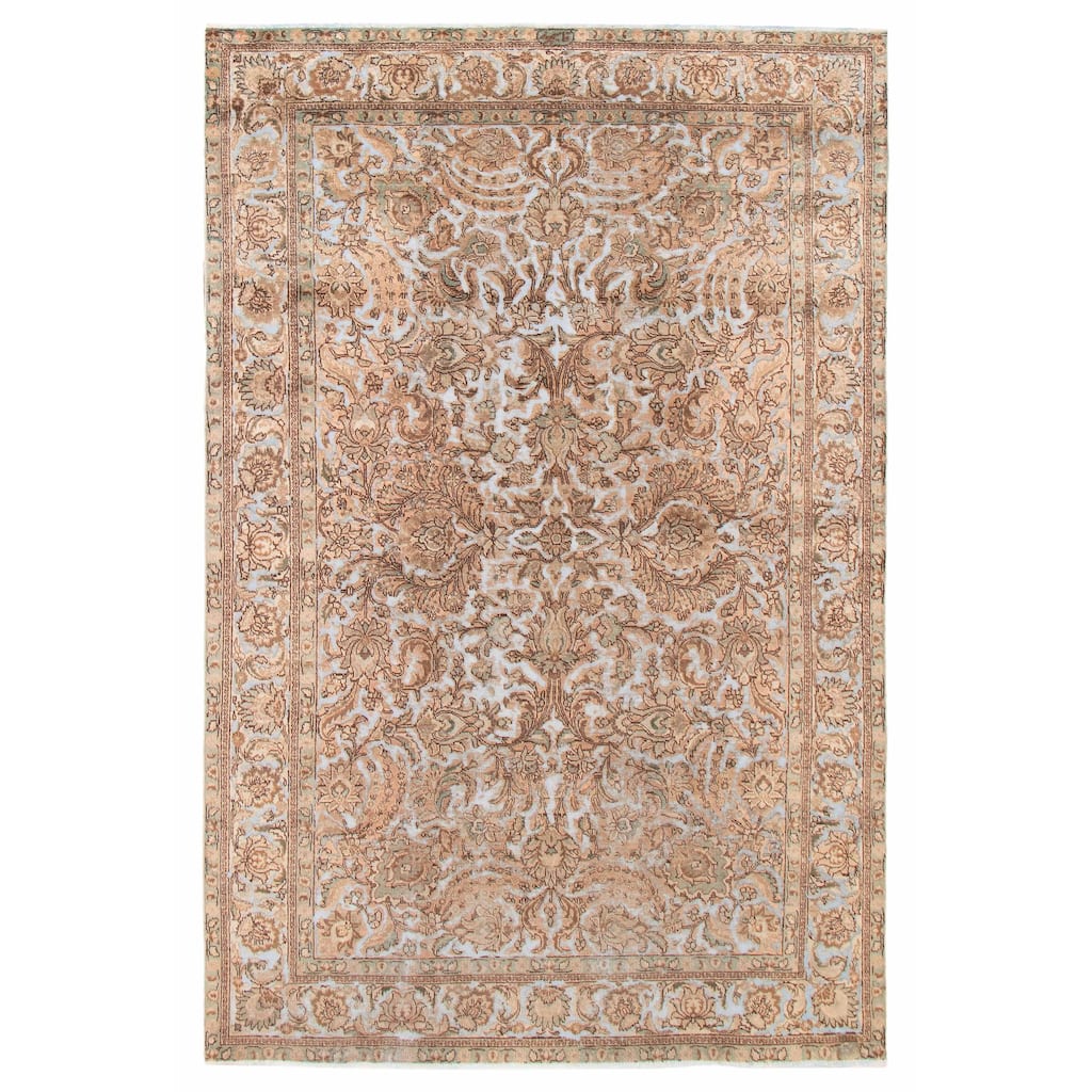 ECARPETGALLERY Hand-knotted Color Transition Blue Wool Rug - 7'1 x 10'11