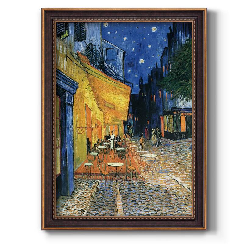 Cafe Terrace  Premium Framed Canvas- Ready to Hang - 18X27 - Bronze