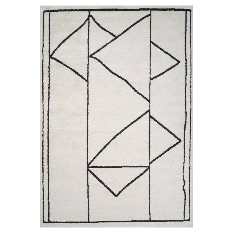 HomeRoots Geometric Rectangle Area Rug
