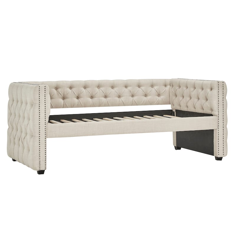 Knightsbridge Twin Tufted Nailhead Daybed by iNSPIRE Q Artisan