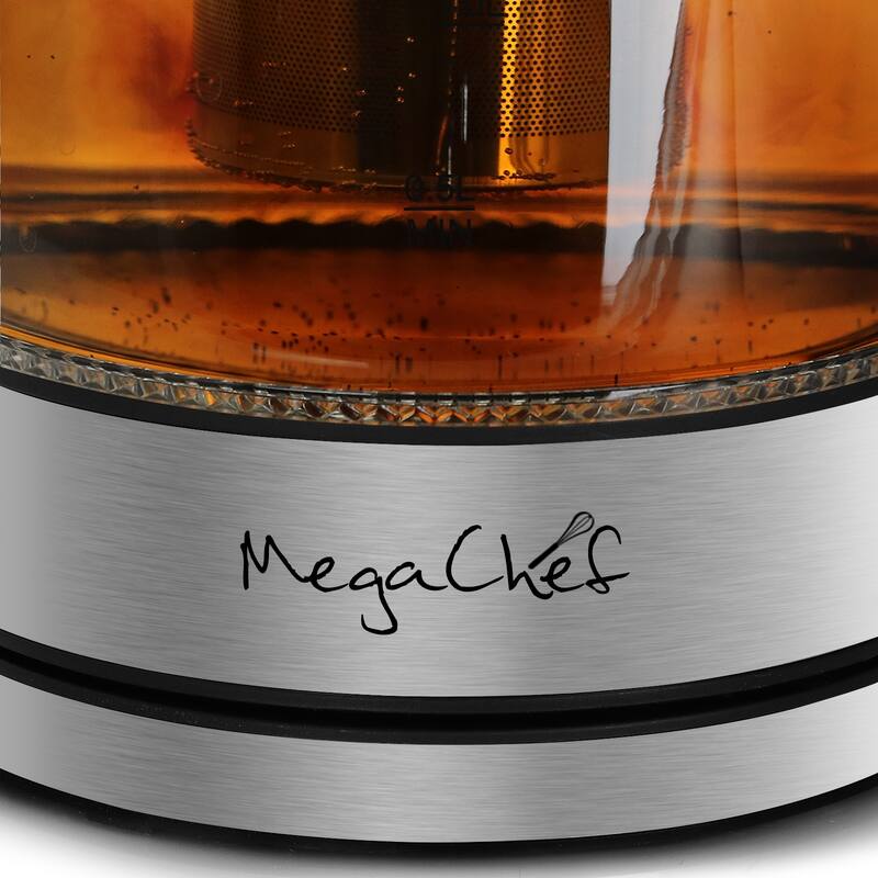1.8 Quart Glass and Stainless Steel Electric Tea Kettle and Infuser