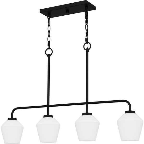 slide 2 of 7, Nielson Four Light Linear Chandelier Matte Black