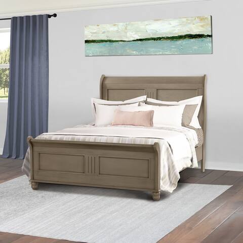 Abbyson Harrison Grey Solid Wood King Bed