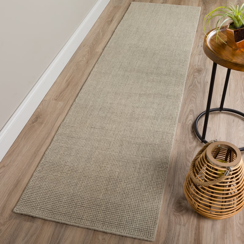 Addison Jaxon Farmhouse Wool Area Rug - 3'6"X5'6" - Pewter - Rectangle
