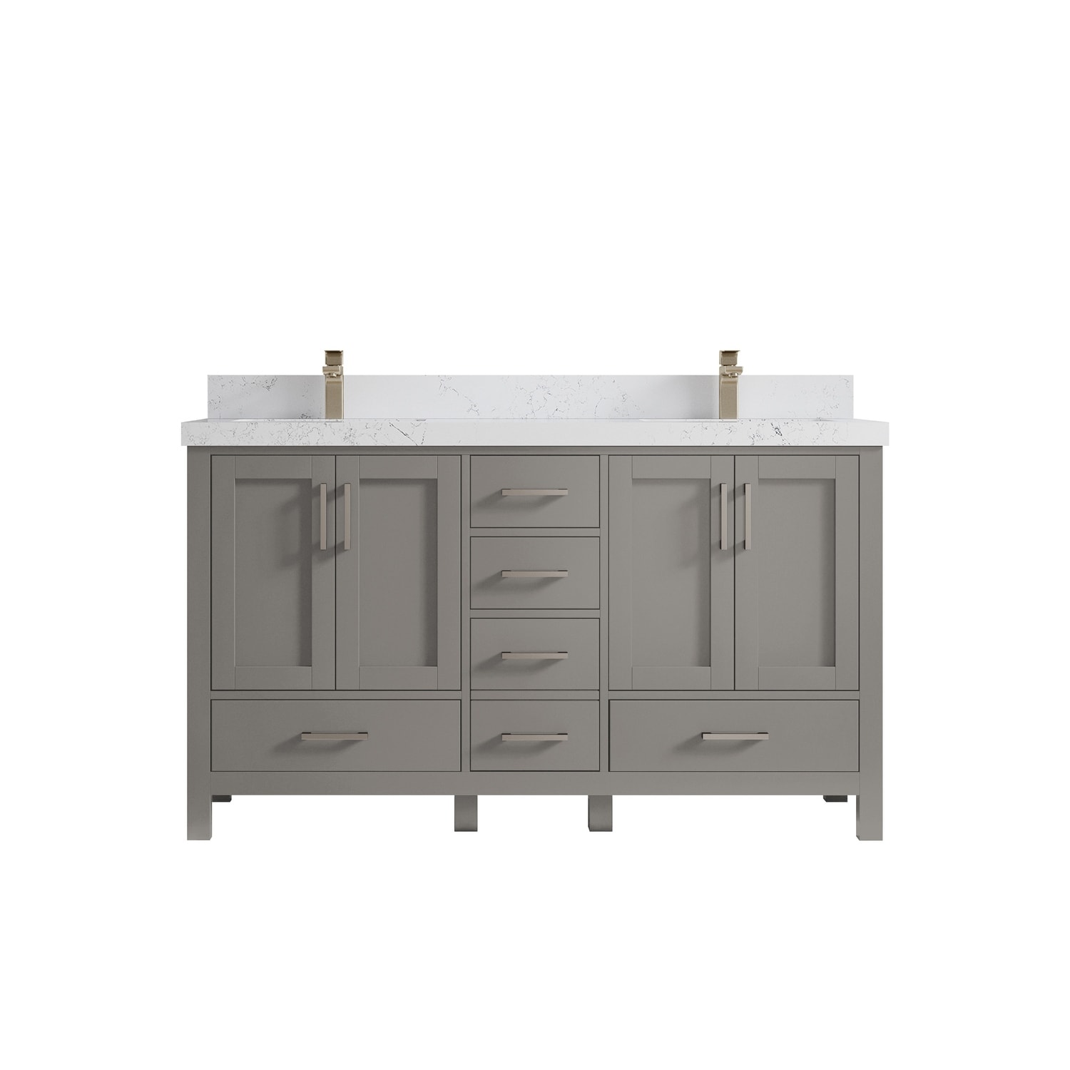Willow Collections 60 in. W x 22 in. D Malibu Double Sink Bathroom Vanity with Countertop