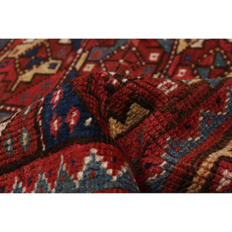 ECARPETGALLERY Hand-knotted Melis Red Wool Rug - 4'3 x 7'7