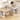 82.6" Fluted Kitchen Island with Extendable Dining Table for 4-6, Island Table for Kitchen with Power Outlet