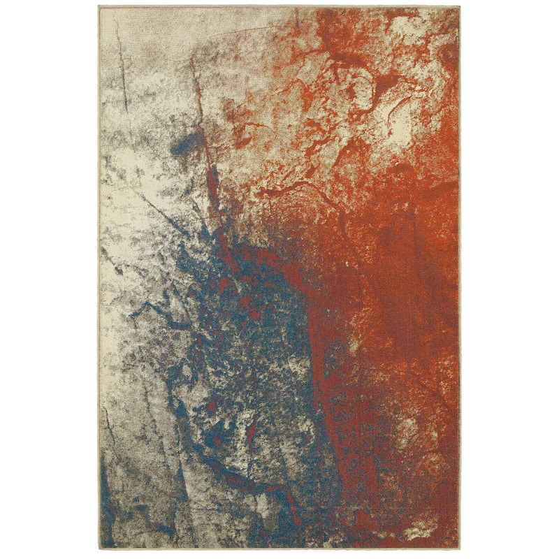 Vista Home Palmoa Spilled Paint Abstract Area Rug - 9'10" x 12'10" - Rectangle