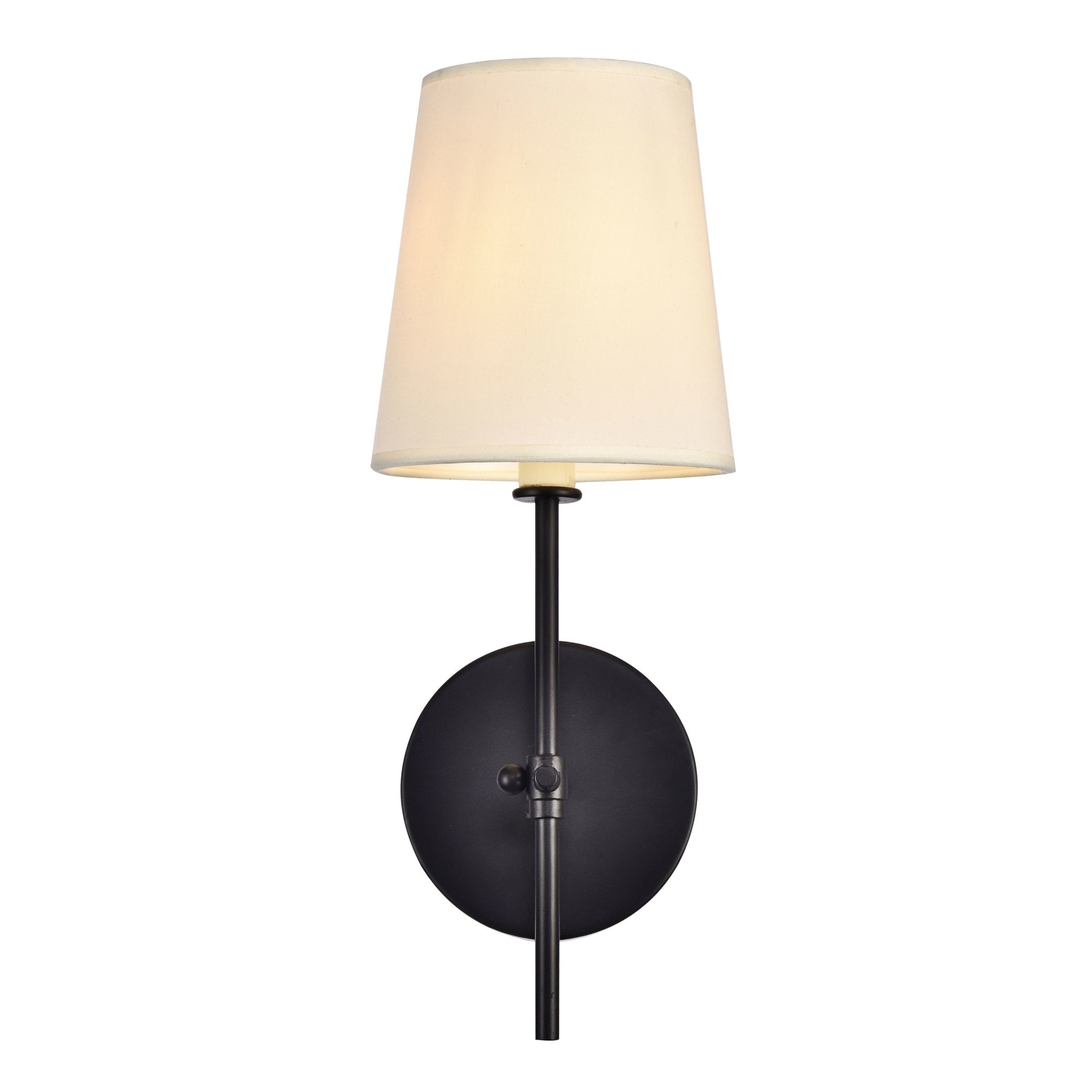 Elegant Lighting Mel 15" Wall Sconce with Linen Shade