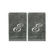 preview thumbnail 21 of 25, Set of 2- Silver Embroidered Gray Monogrammed Fingertip Towels , Personalized Gift, 11 x 18 Inches E