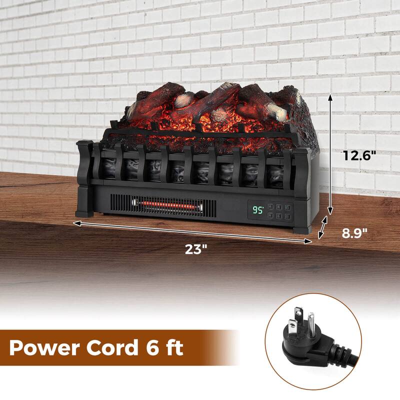 Costway 23" Electric Fireplace Heater Fireplace Logs Inserts Infrared - See Details