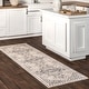 preview thumbnail 14 of 13, Nuloom Eira Medallion SplashGuard Machine Washable Area Rug 2' 6" x 8' - Taupe - Runner