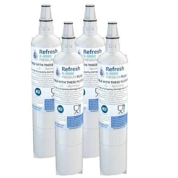 Shop Replacement Water Filter For Kenmore 71019 Refrigerator Water Filter By Refresh 4 Pack White Overstock 22981577