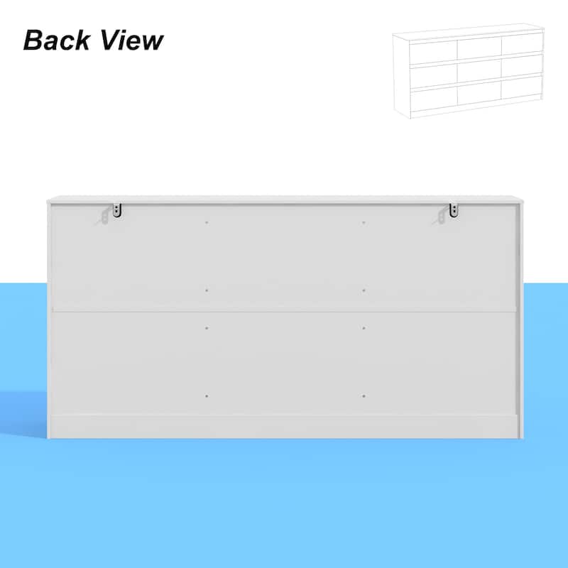 9-Drawer Storage Dresser for Bedroom and Living Room - Two Color Options