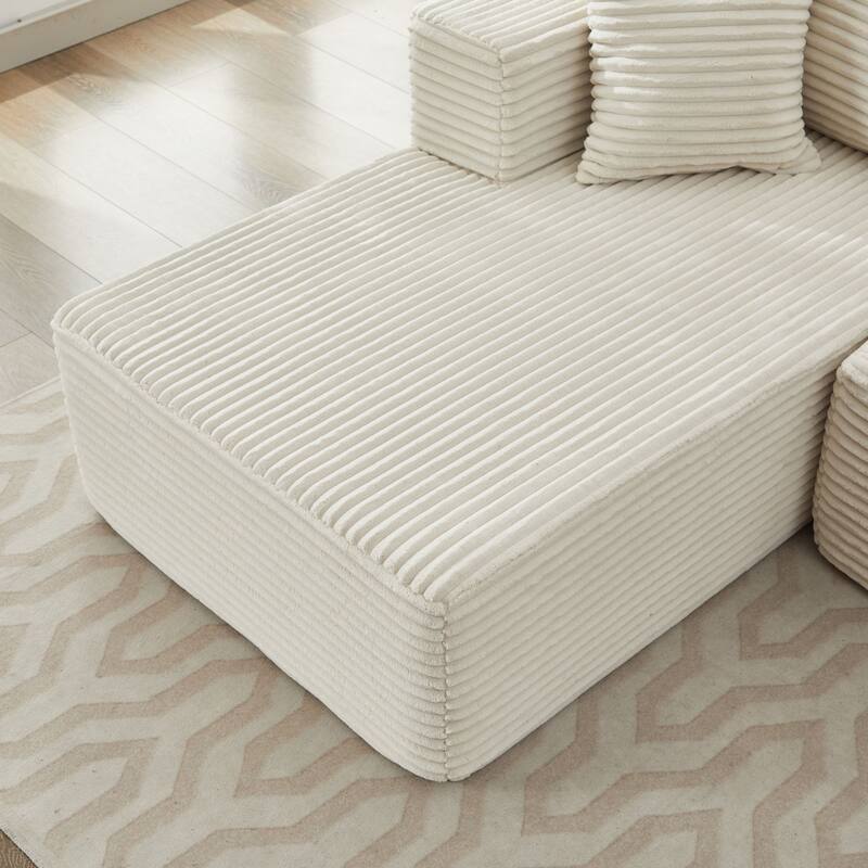 Roomfitters Modular Sectional Sofa, Deep Seat Double Chaise Cloud Couch with Plush Corduroy Upholstery