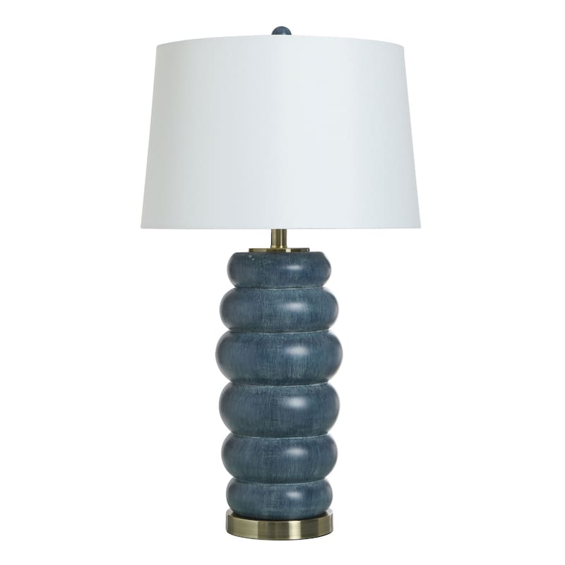Lizzie - Bubble Base Shape - White Linen Shade