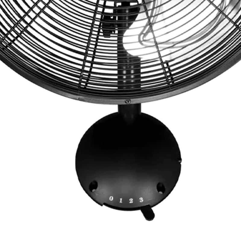Hurricane 16 Inch Pro High Velocity Oscillating Metal Wall Fan, Black (2 Pack) - 6.4