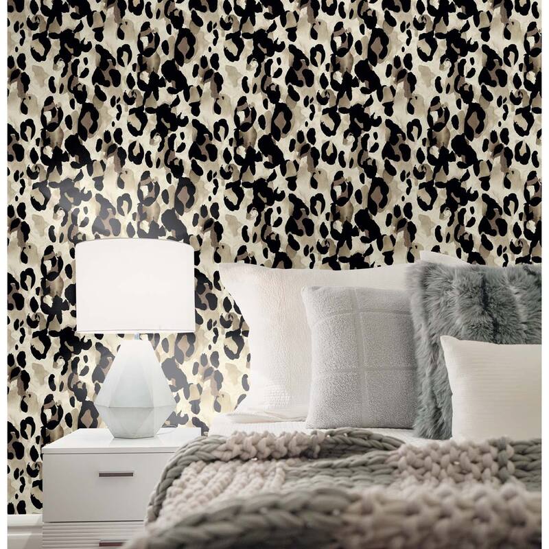 Harry & Grace Leopard Print Peel and Stick Wallpaper