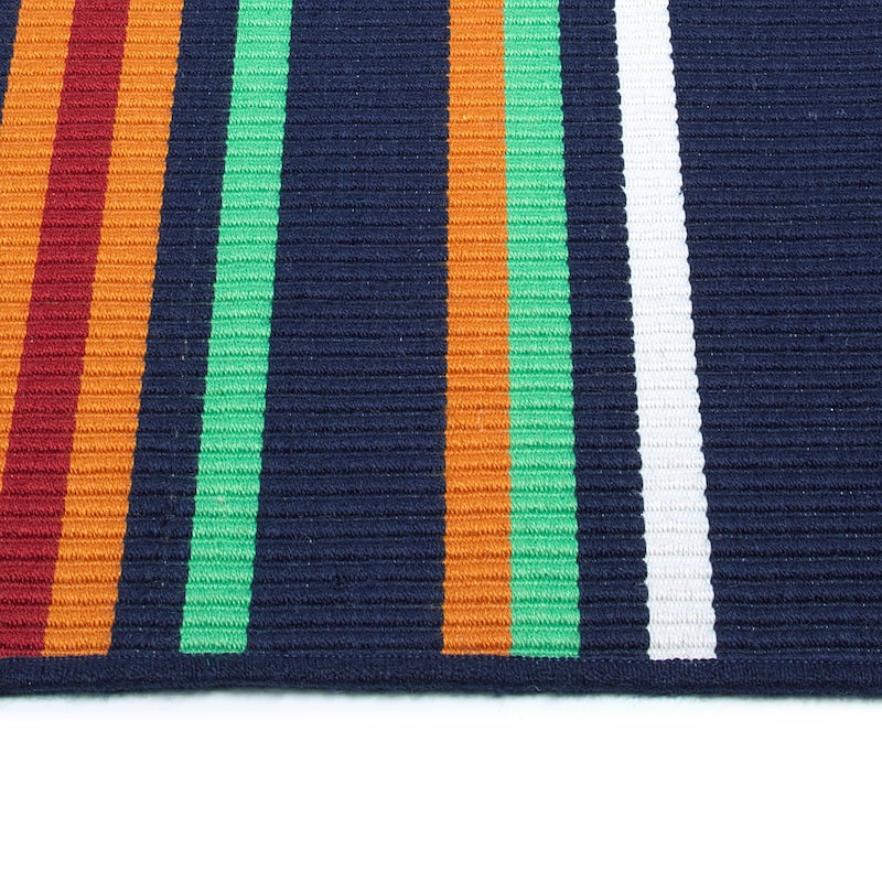 Voavah Navy Hand-Made Flatweave Indoor/Outdoor Area Rug