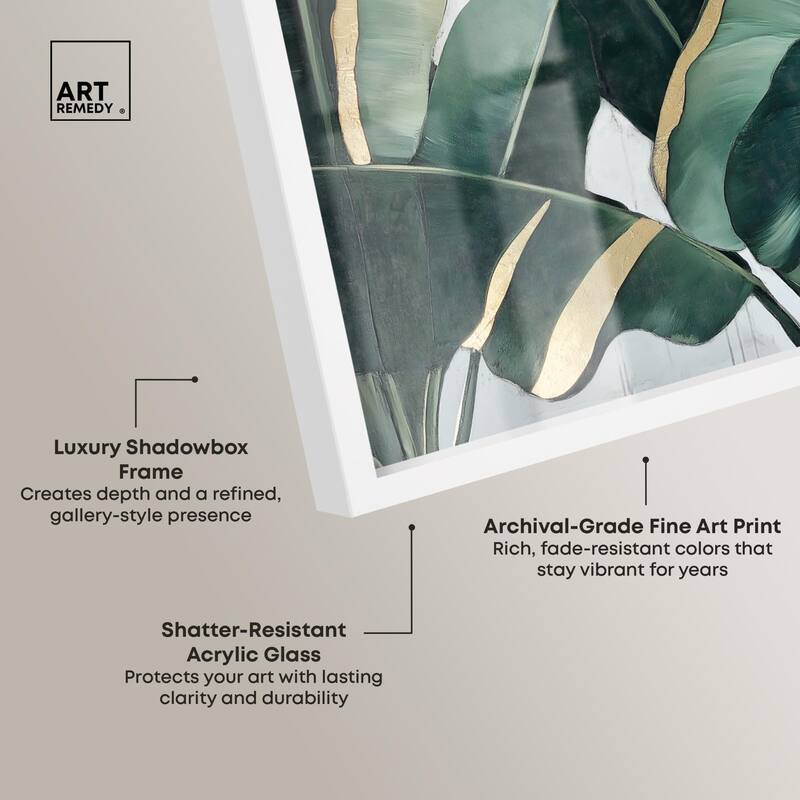 Jungle Jewel Jade I Shadowbox by Art Remedy