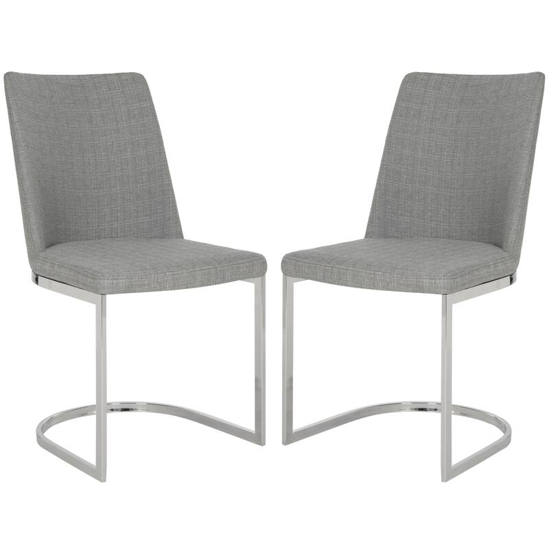 SAFAVIEH Felipa Mid-Century Modern White Dining Chair (Set of 2) - 18.5" x 22.3" x 33.5" - 19Wx22Dx34H