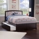 preview thumbnail 45 of 84, Richmond Solid Wood Platform Bed with Footboard & Twin XL Trundle Espresso - Queen