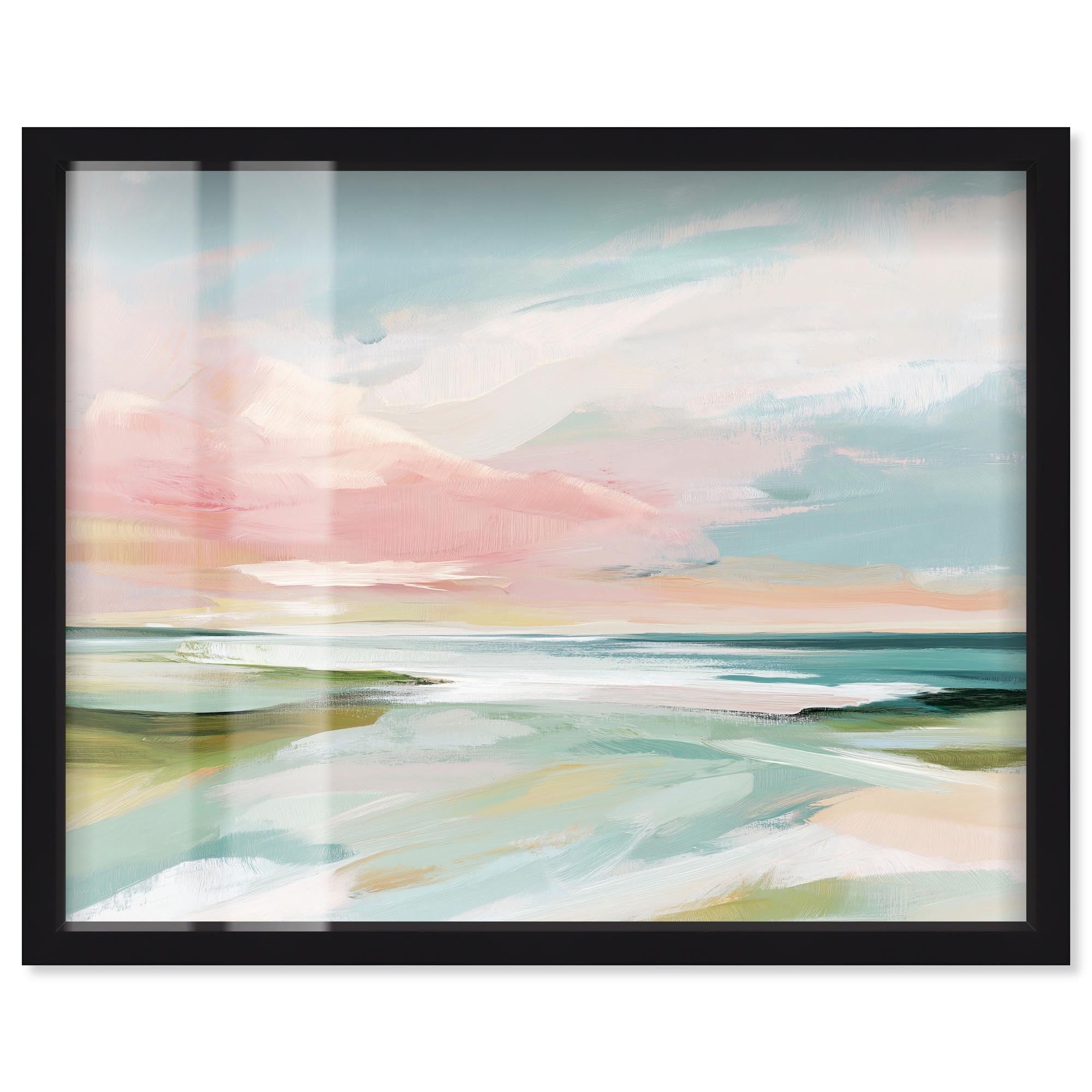 Misty Shoreline Dream II Coastal Art Shadowbox Print by Art Remedy