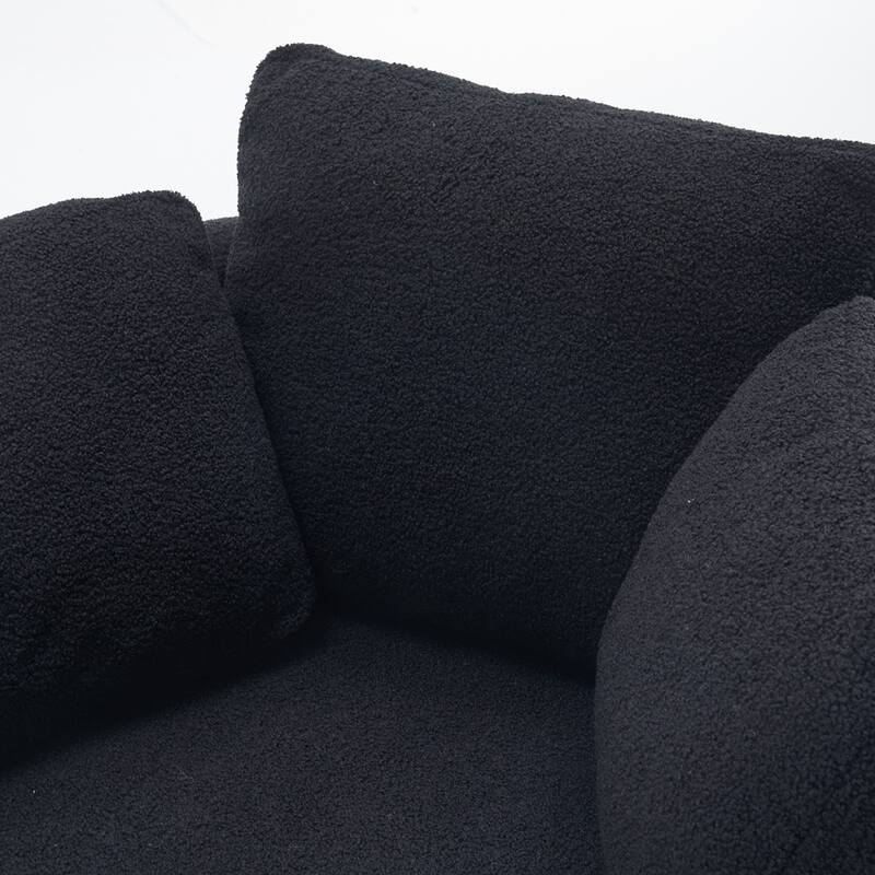 Modern Swivel Storage Chair With Back Cushion For Living Room