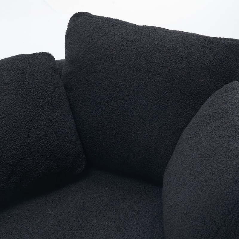 Swivel And Storage Chair With Back Cushion For Living Room