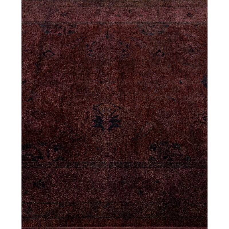 Overdyed One-of-a-Kind Hand-Knotted Area Rug - Brown - 3' 2" x 12' 8"