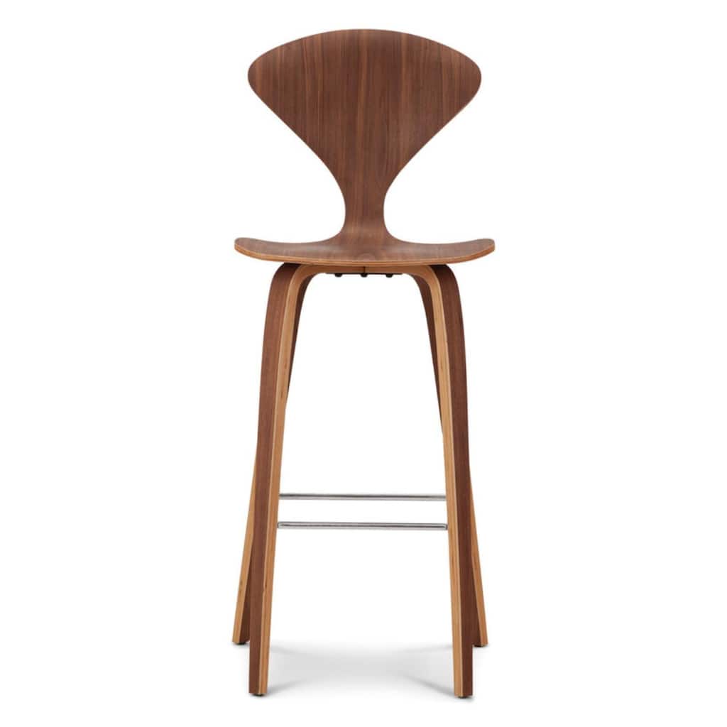 Norman Stool walnut Seat Height 26 Counter Height (Set of 3)