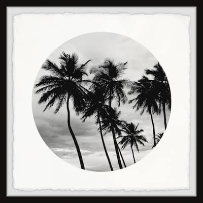 'Black Palm Trees' Framed Painting Print